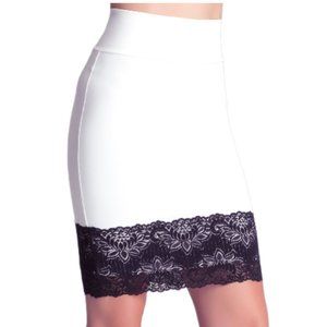 Bebe Lace Trim Pencil Skirt